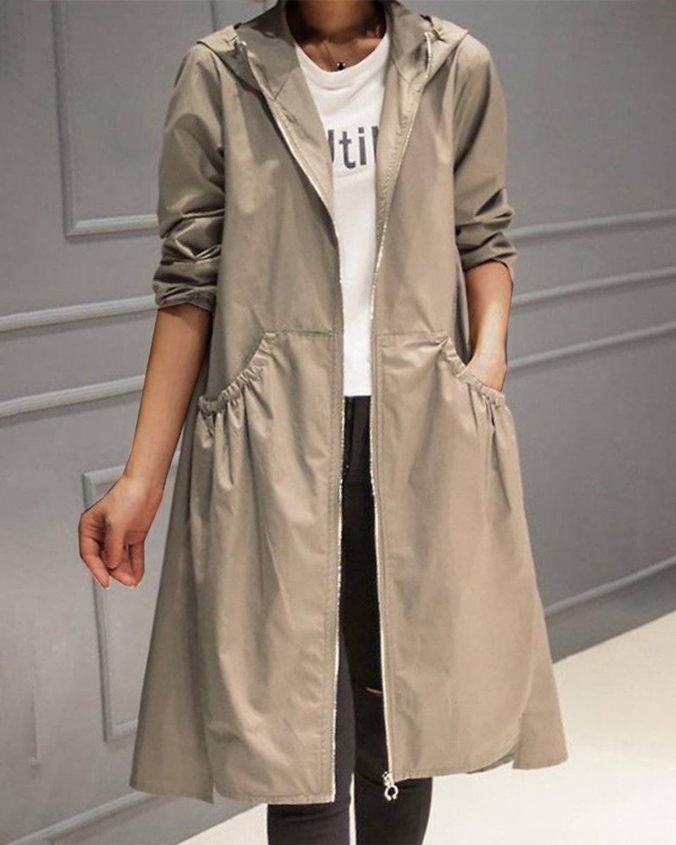 Lorelei | Women's Waterproof Hooded Long Raincoat