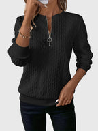 Harlow | Women's Cable Knit Quarter-Zip Sweater
