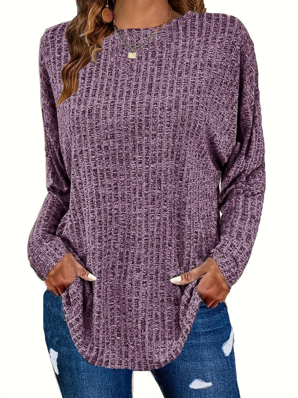 Genesis | Women's Waffle Knit Tunic Sweater