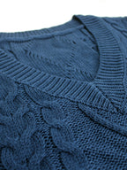 Delaney | Women's Cable Knit V-Neck Sweater Vest