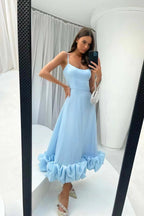 Ruffle Hem Homecoming Dress