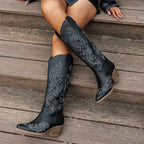 Consuelo | Women's Knee-High Cowboy Boots with Block Heel