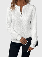 Harlow | Women's Cable Knit Quarter-Zip Sweater