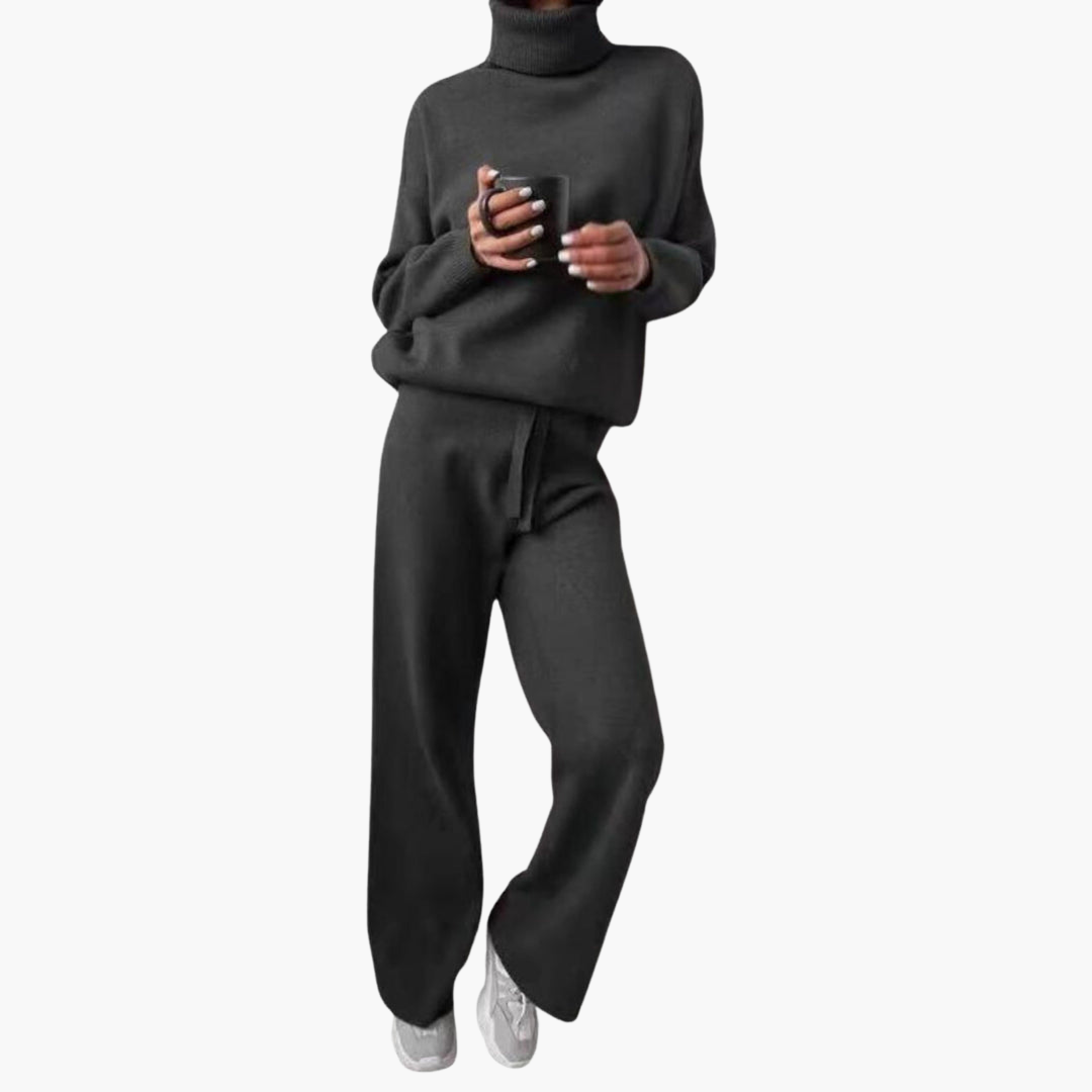 Sabrina | Women's Turtleneck Sweater Loungewear Set with Drawstring Pants