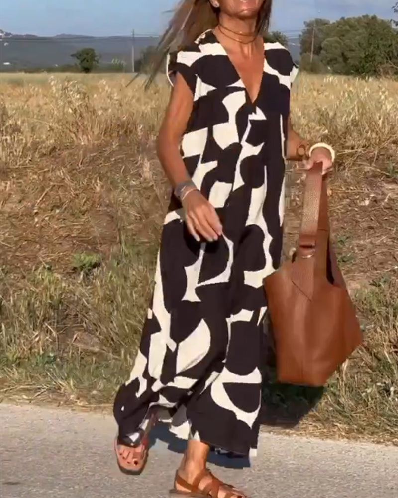 Relaxed Abstract Summer Dress