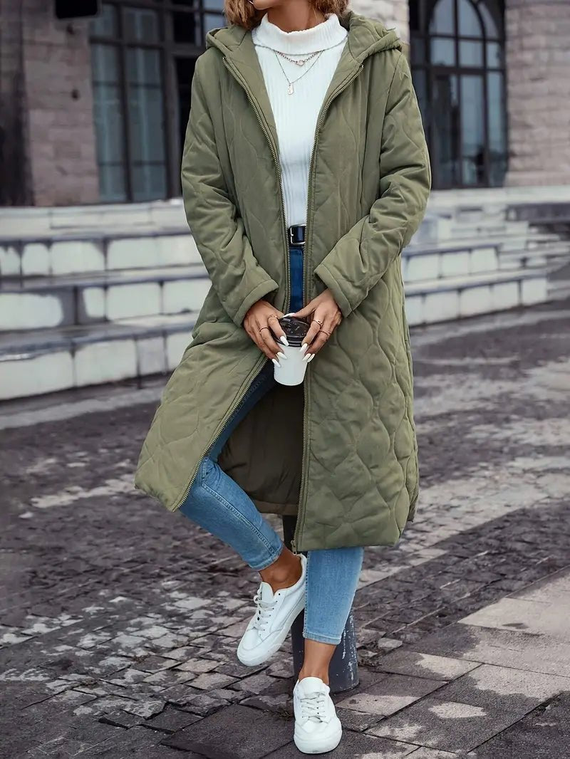 Seraphina | Women’s Quilted Hooded Long Coat
