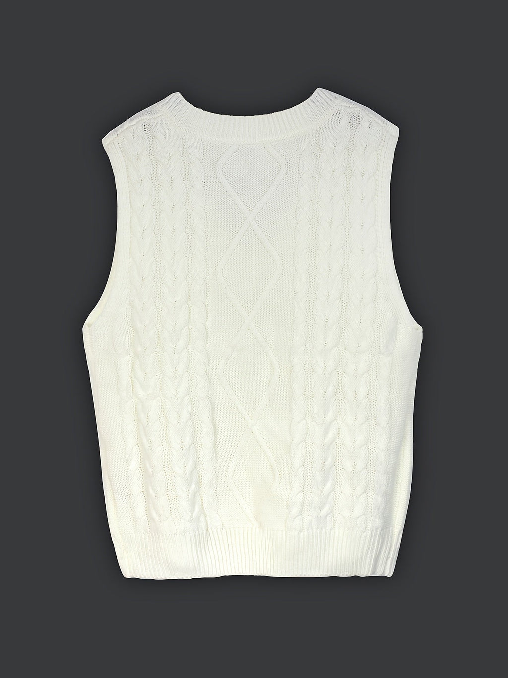 Delaney | Women's Cable Knit V-Neck Sweater Vest