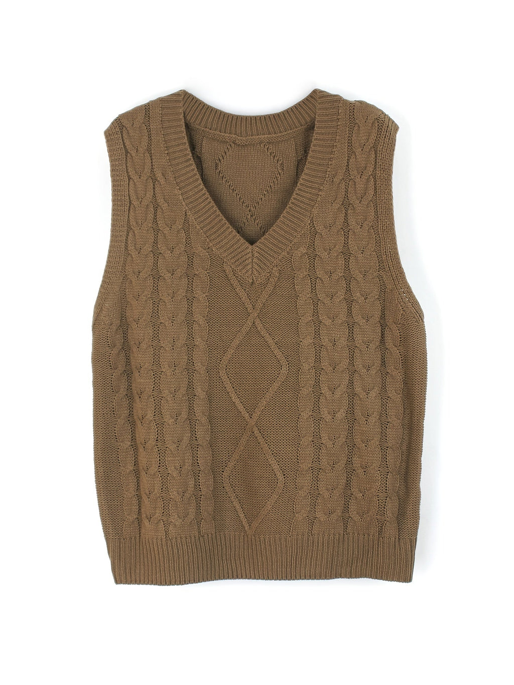 Delaney | Women's Cable Knit V-Neck Sweater Vest