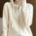 Freya | Women's Zip-Up Hooded Knit Cardigan