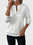 Harlow | Women's Cable Knit Quarter-Zip Sweater