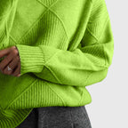 Sienna | Women's Diagonal Seam Roll Neck Sweater for Cosy Winter Wear