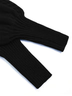 Henriette | Women's Puff Sleeve Cable Knit Mock Neck Sweater