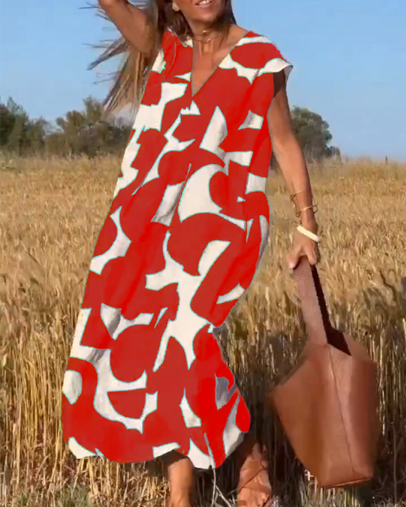 Relaxed Abstract Summer Dress