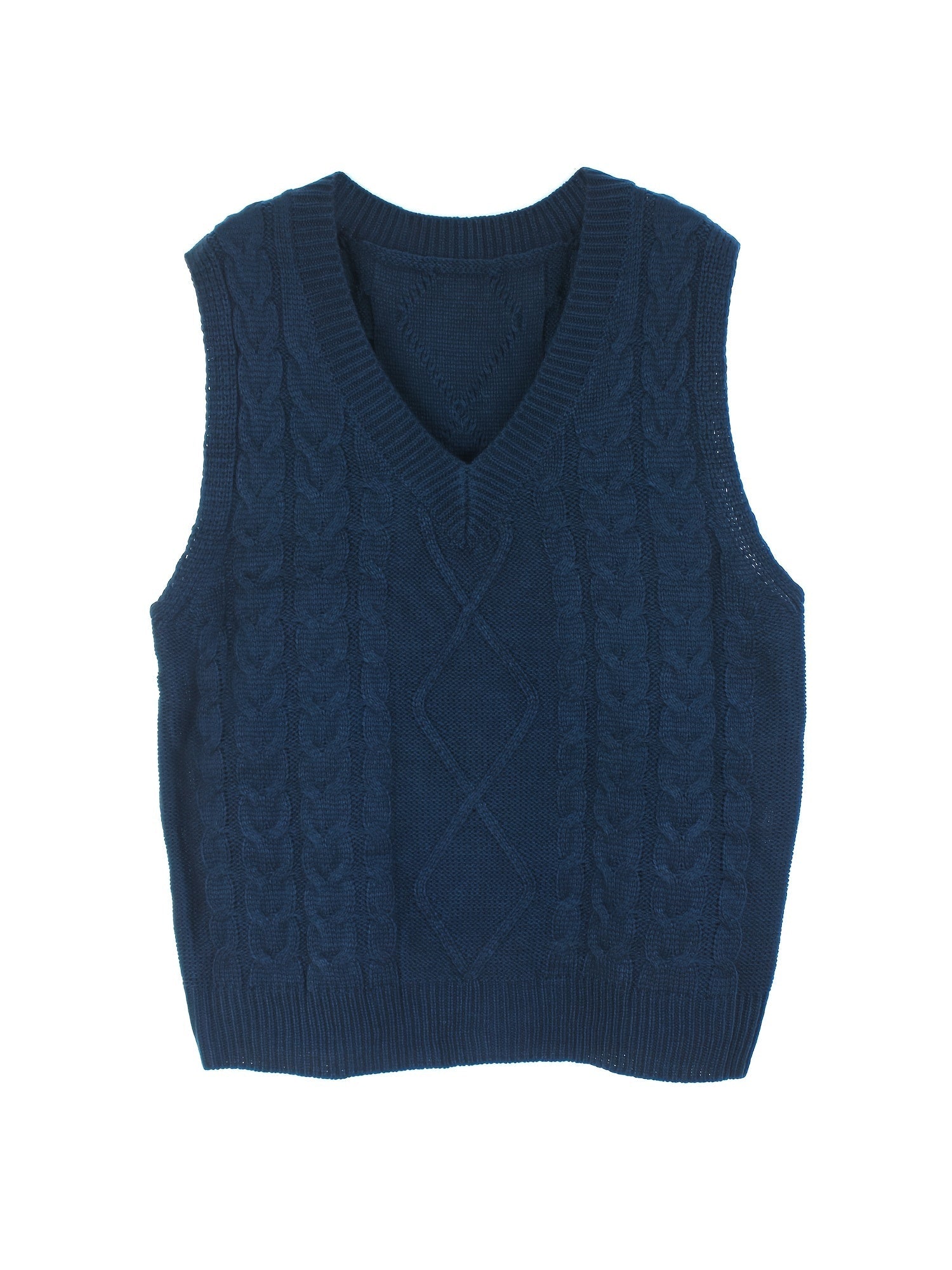Delaney | Women's Cable Knit V-Neck Sweater Vest