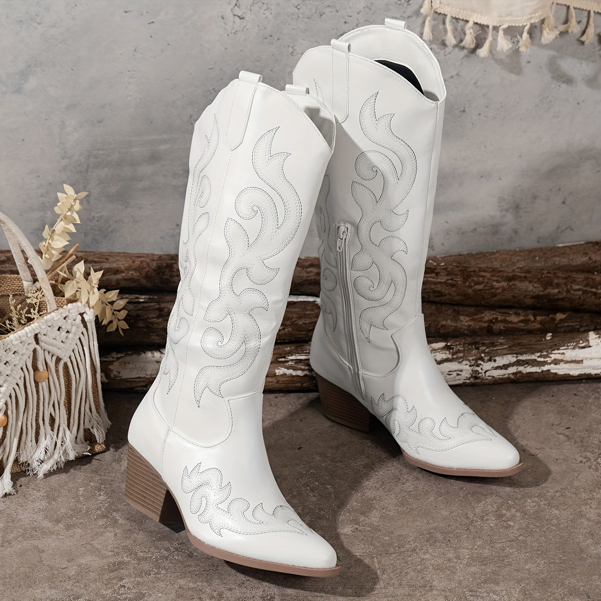 Consuelo | Women's Knee-High Cowboy Boots with Block Heel