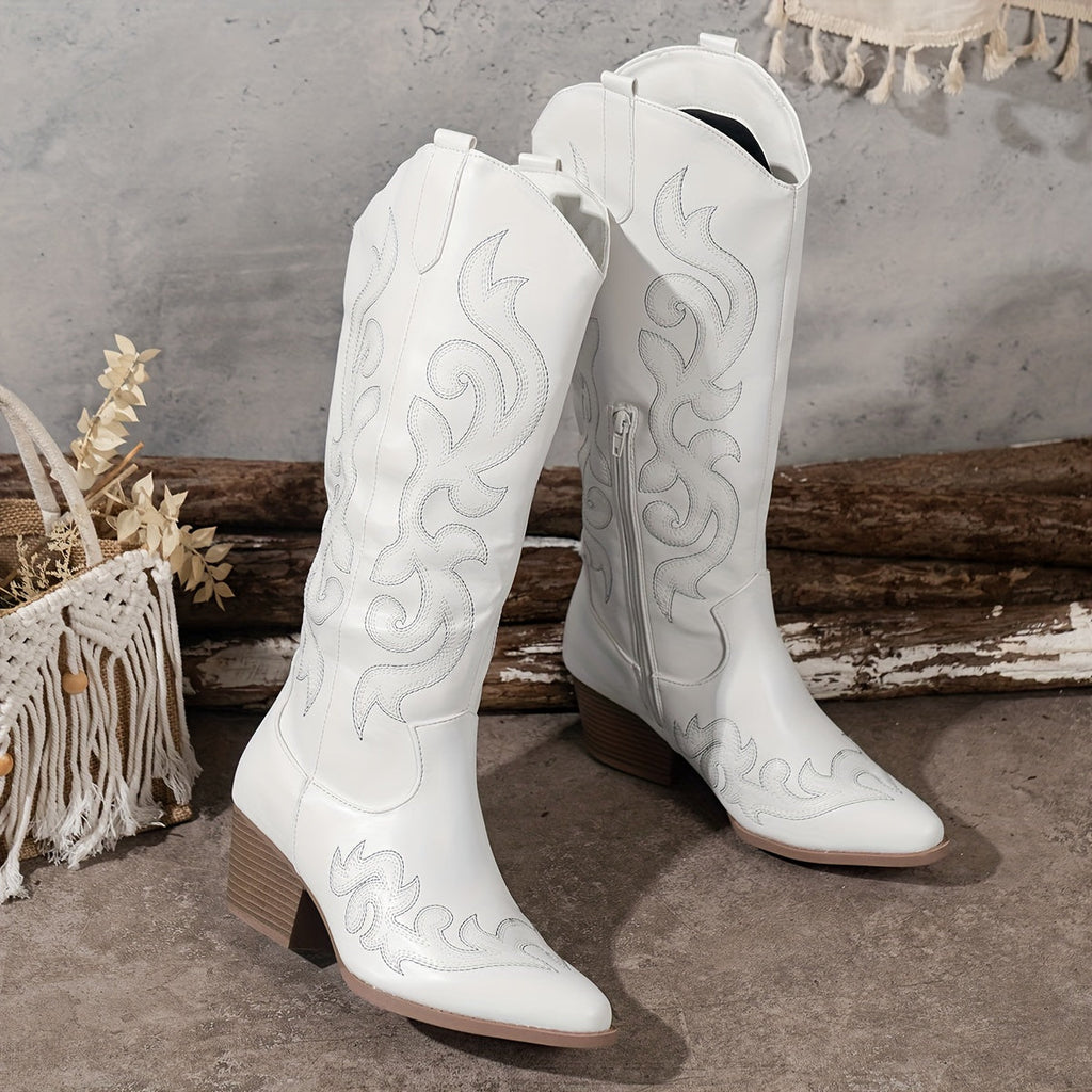 Consuelo | Women's Knee-High Cowboy Boots with Block Heel