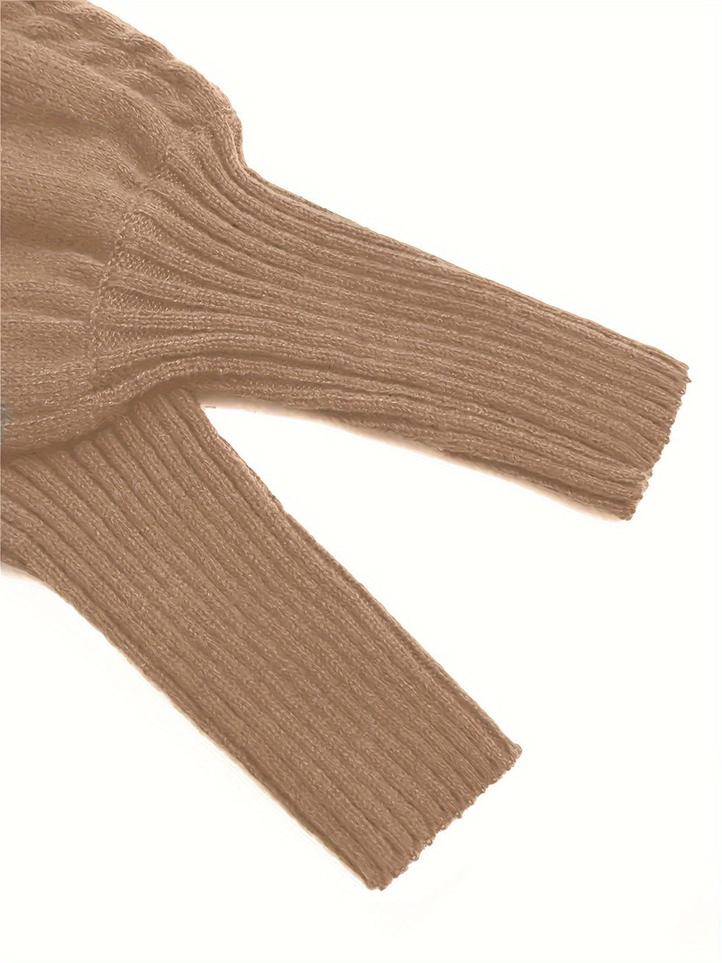 Henriette | Women's Puff Sleeve Cable Knit Mock Neck Sweater