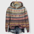 Bellamy | A Hooded Knit Sweater for Women, Patterned in Fair Isle Print