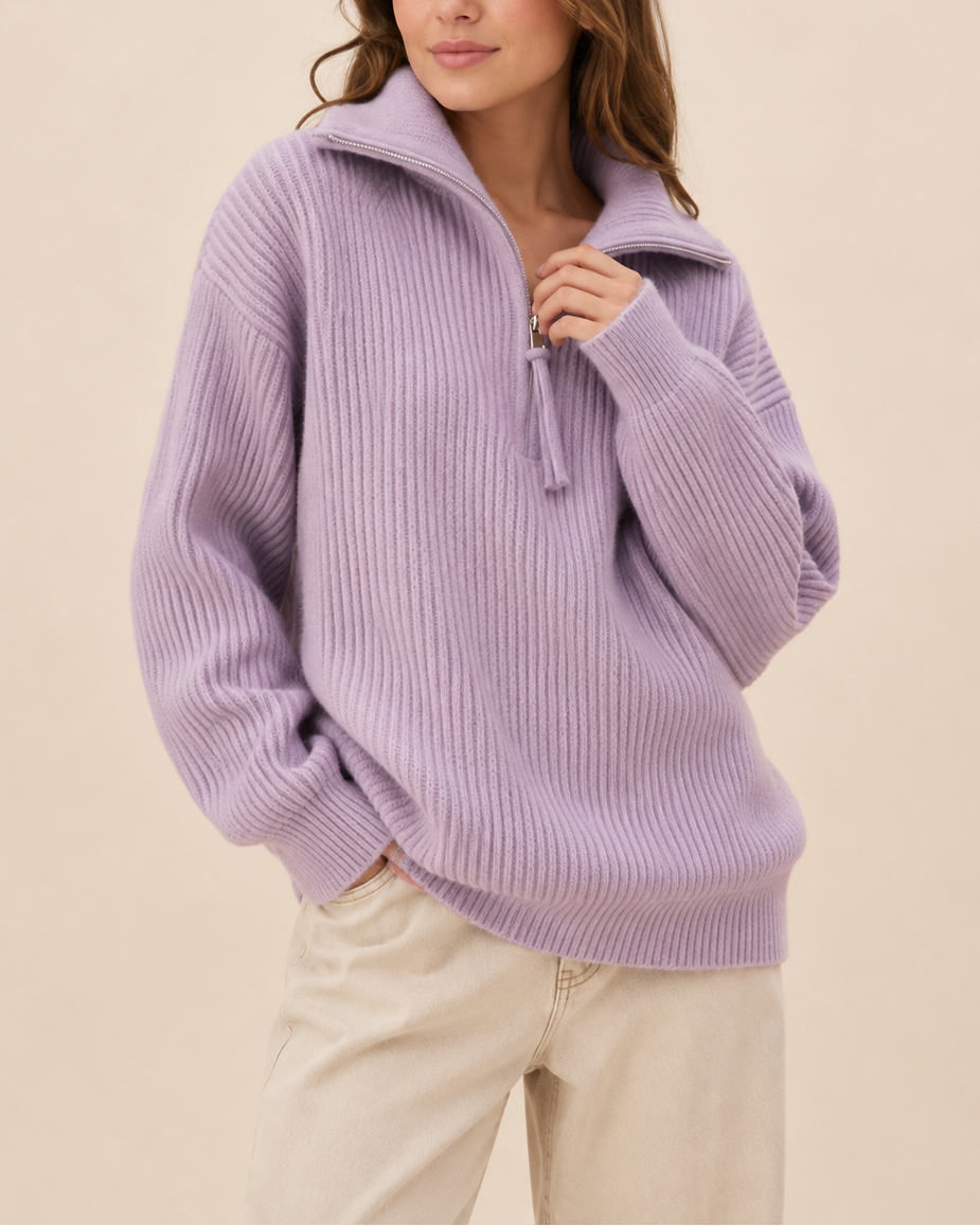 Ottilie | Women's Polo Quarter Zip Sweater