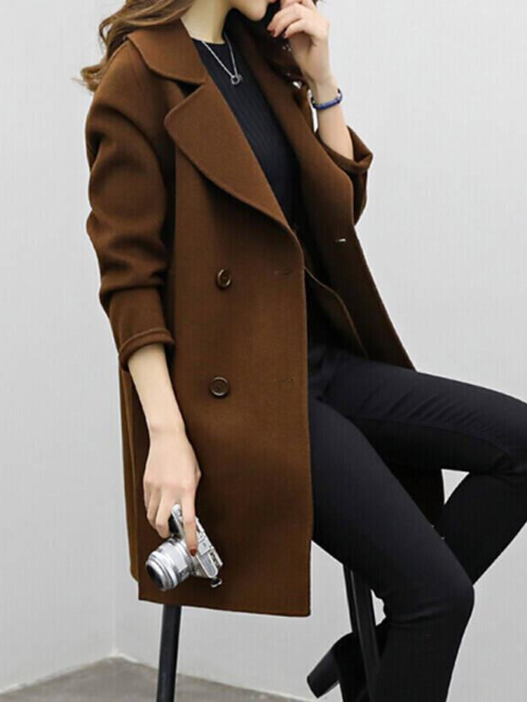 Guinevere | Women's Double-Breasted Longline Coat
