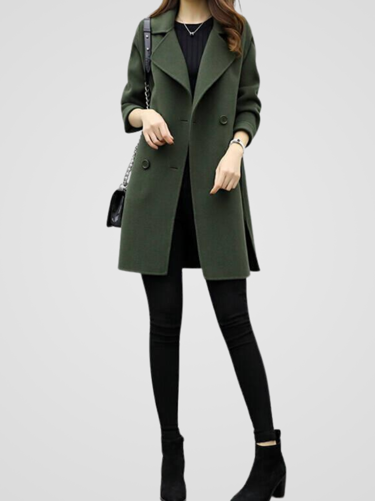 Guinevere | Women's Double-Breasted Longline Coat