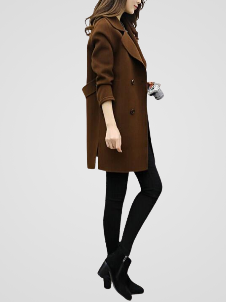 Guinevere | Women's Double-Breasted Longline Coat