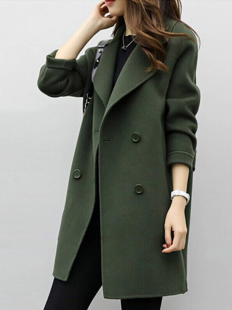 Guinevere | Women's Double-Breasted Longline Coat