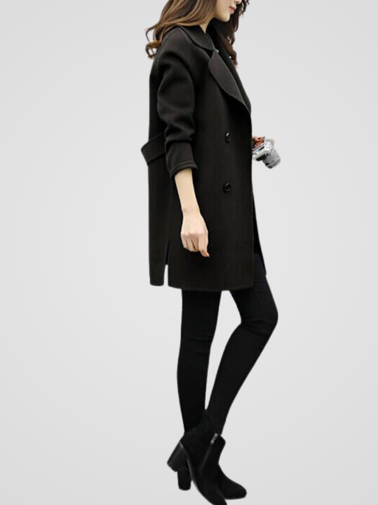 Guinevere | Women's Double-Breasted Longline Coat