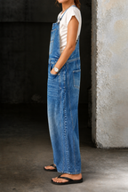 Wren | Women's Baggy Barrel Leg Denim Overalls