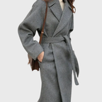 Ilse | Women's Belted Long Wool-Blend Wrap Coat