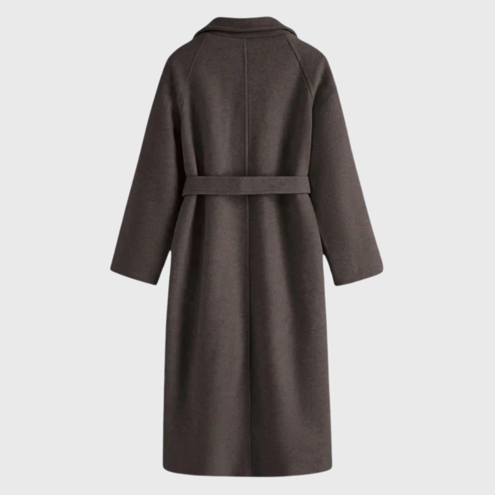 Ilse | Women's Belted Long Wool-Blend Wrap Coat