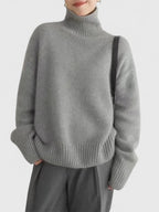 Freya | Women's Oversized Ribbed Turtleneck Sweater