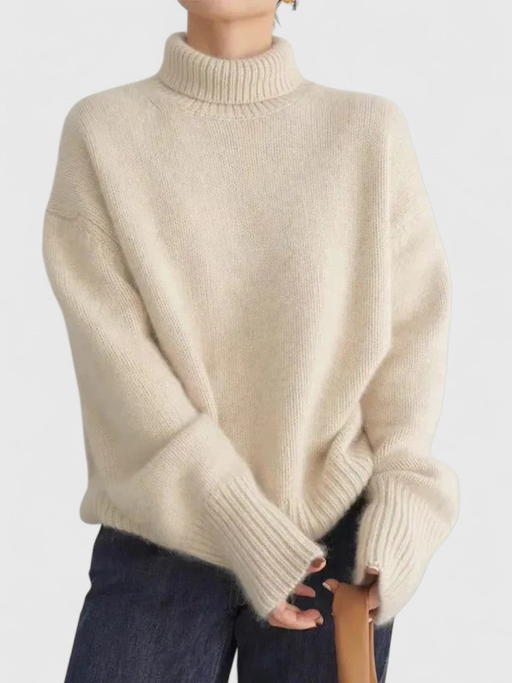 Freya | Women's Oversized Ribbed Turtleneck Sweater