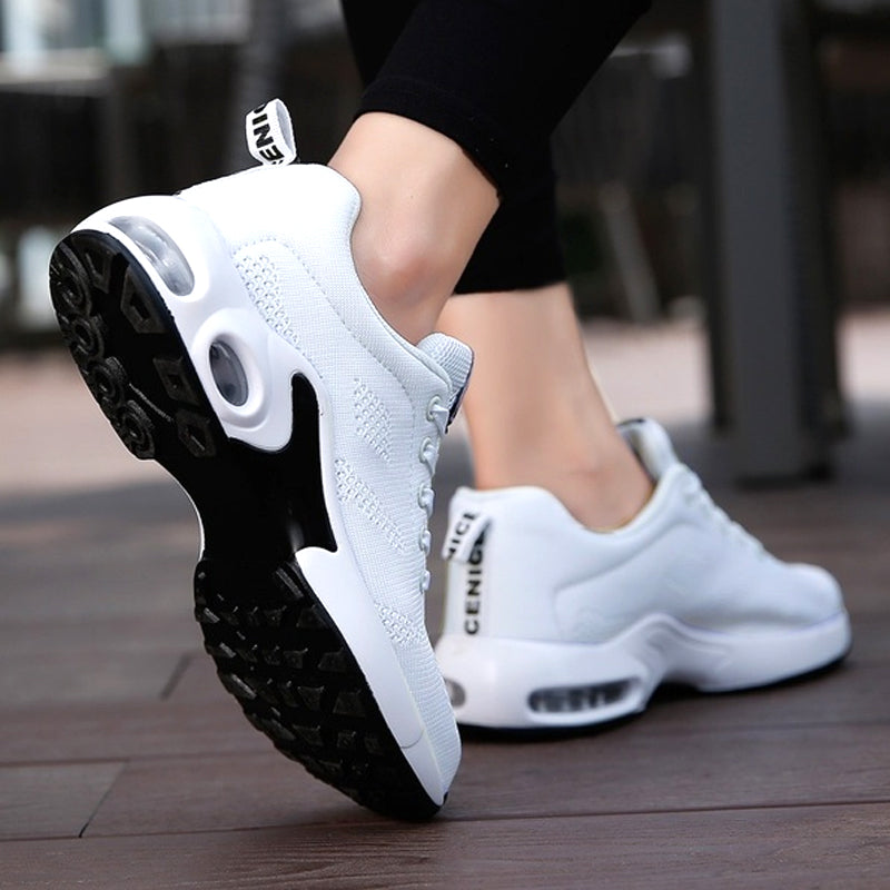 Flyknit Graphic Tab Air Sole Lace Up Chunky Platform Sneaker