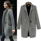 Roxanne | Women’s Mid Length Notch Lapel Single Breasted Coat