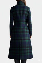 Marisol | Women's Tartan Fitted Longline Coat