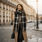 Bianca | Women’s Checked Scarf with Fringe Ends