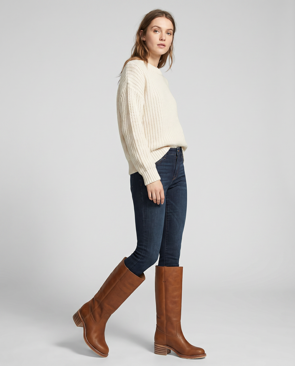 Cordelia | Women's Square Toe Riding Boots in Knee High Cut