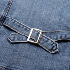 Josephine | Women's Fitted Zip-Front Denim Moto Jacket