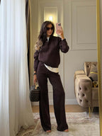 Kendall | Women’s Polo Sweater and Pants Set