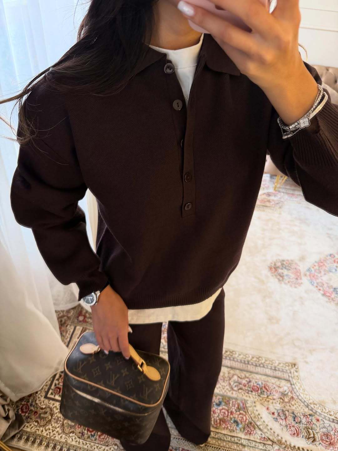 Kendall | Women’s Polo Sweater and Pants Set