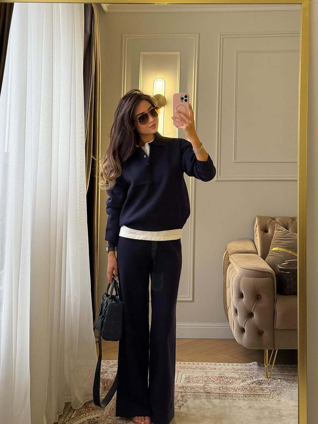 Kendall | Women’s Polo Sweater and Pants Set
