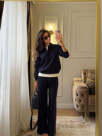 Kendall | Women’s Polo Sweater and Pants Set