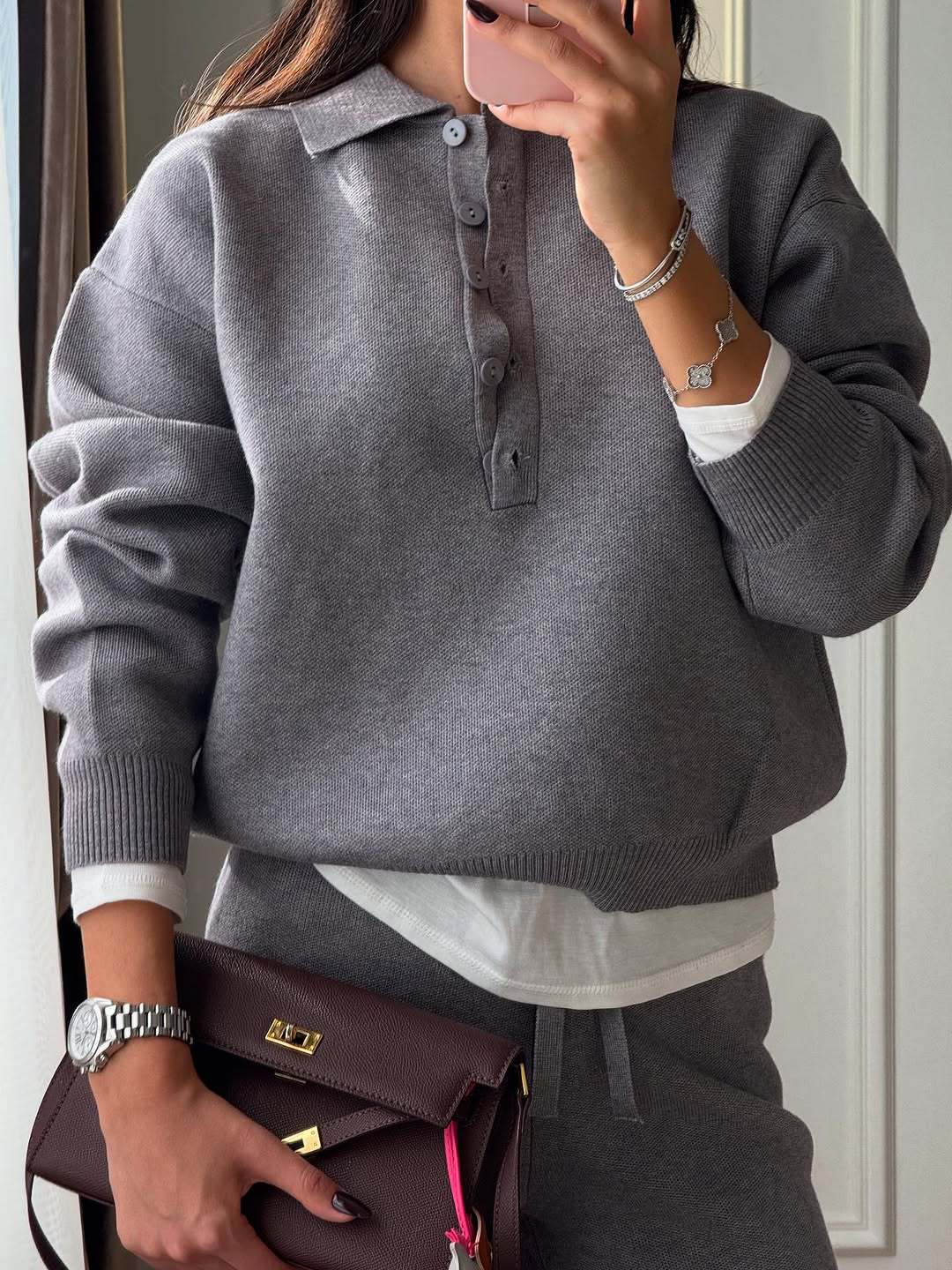 Kendall | Women’s Polo Sweater and Pants Set