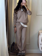Kendall | Women’s Polo Sweater and Pants Set