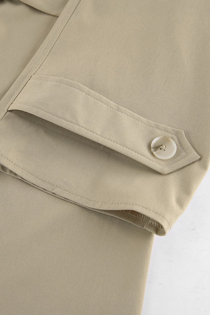 Delphine | Women's Short Belted Trench Jacket with Point Collar