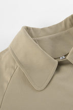 Delphine | Women's Short Belted Trench Jacket with Point Collar