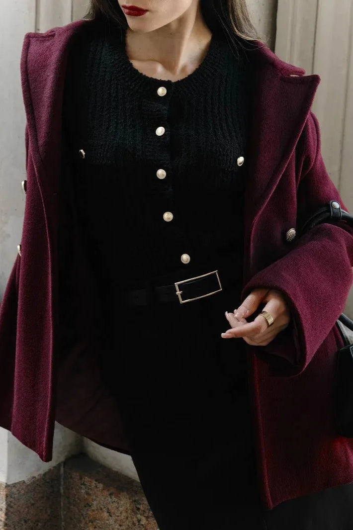 Isolde | Women's Cropped Button Front Ribbed Knit Cardigan