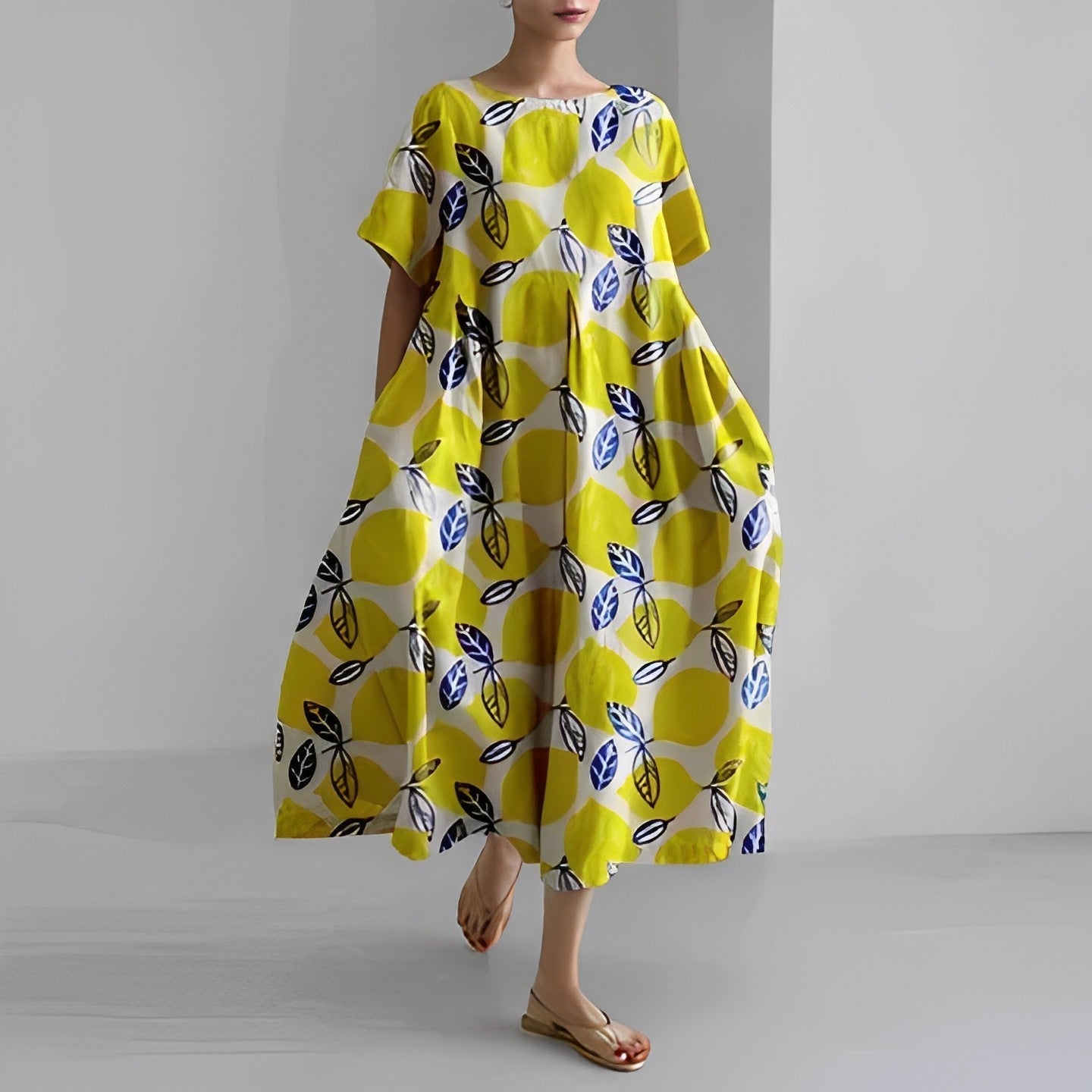 Vibrant Loose Fit Floral Summer Dress