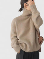 Freya | Women's Oversized Ribbed Turtleneck Sweater